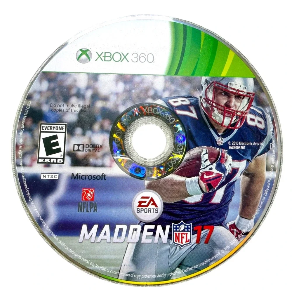 Madden NFL 17 Xbox 360 EA Sports 2016 CIB Case Insert Gronkowski Tested